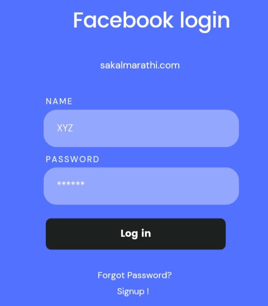 Facebook login